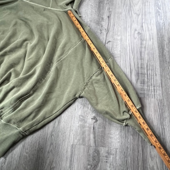 We The Free Camden Oversized Zip-Up Hoodie XS Olive Green EUC - Picture 10 of 12
